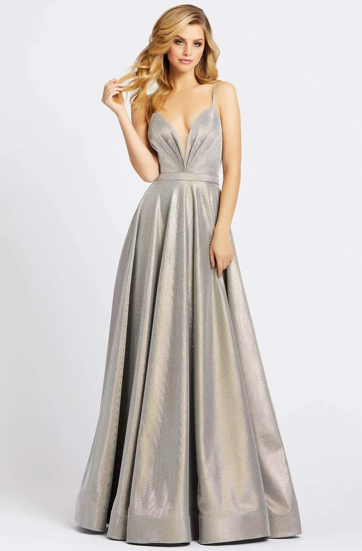 Ieena Duggal - 20165I Ruched Plunging V-Neck Evening Gown 3 Ieena Duggal - 20165I Ruched Plunging V-Neck Evening Gown