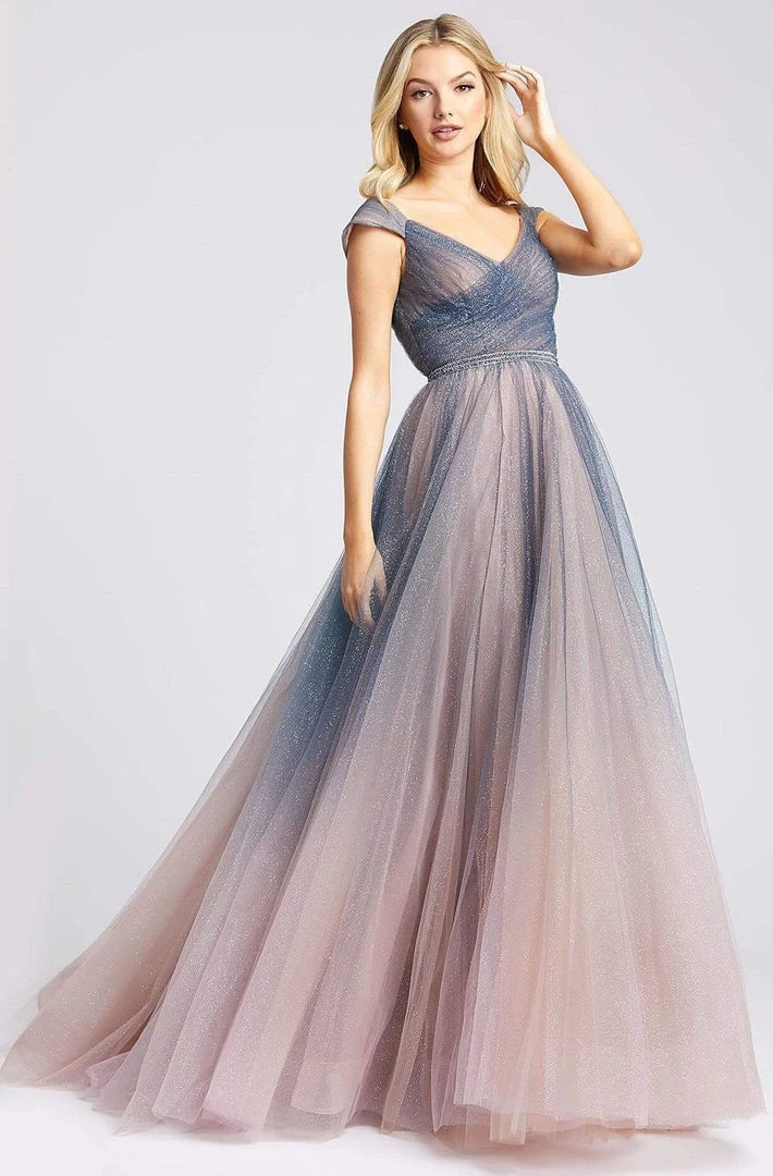 Ieena Duggal - 20222I Cap Sleeve Glitter Ombre A-Line Gown 3 Ieena Duggal - 20222I Cap Sleeve Glitter Ombre A-Line Gown