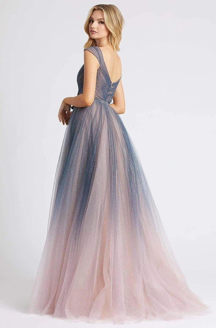 Ieena Duggal - 20222I Cap Sleeve Glitter Ombre A-Line Gown 4 Ieena Duggal - 20222I Cap Sleeve Glitter Ombre A-Line Gown