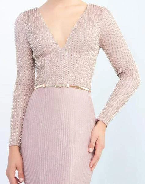 Mac Duggal Ieena Duggal - 25935I Bedazzled Plunging V-neck Trumpet Dress 4 Mac Duggal Ieena Duggal - 25935I Bedazzled Plunging V-neck Trumpet Dress