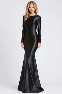 Ieena Duggal - 26169I Long Sleeve Bateau Sheath Dress Mac Duggal 9 Ieena Duggal - 26169I Long Sleeve Bateau Sheath Dress Mac Duggal