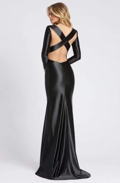 Ieena Duggal - 26169I Long Sleeve Bateau Sheath Dress Mac Duggal 10 Ieena Duggal - 26169I Long Sleeve Bateau Sheath Dress Mac Duggal