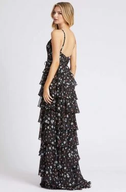 Ieena Duggal - 26251I Floral Print Tiered A-Line Dress