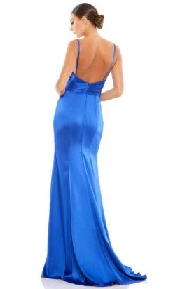 Ieena Duggal - 26264I Romantic Plunging Neck Sleeveless Sheath Gown