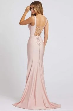 Ieena Duggal - 26273I Sleeveless V Neck Lace-Up Back Mermaid Gown 5 Ieena Duggal - 26273I Sleeveless V Neck Lace-Up Back Mermaid Gown