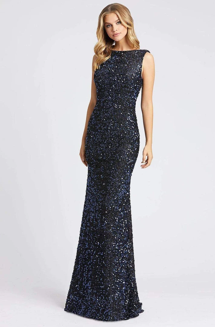 Ieena Duggal - 26331I Sequined Cowl Back Mermaid Gown 3 Ieena Duggal - 26331I Sequined Cowl Back Mermaid Gown