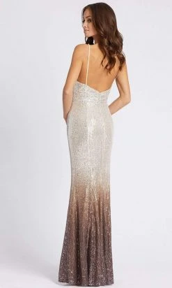Ieena Duggal - 26407 Spaghetti Strap Ombre Sequin Dress