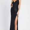 Ieena Duggal - 26443 Sleeveless Fitted High Leg Slit Sequin Gown 2 Ieena Duggal - 26443 Sleeveless Fitted High Leg Slit Sequin Gown