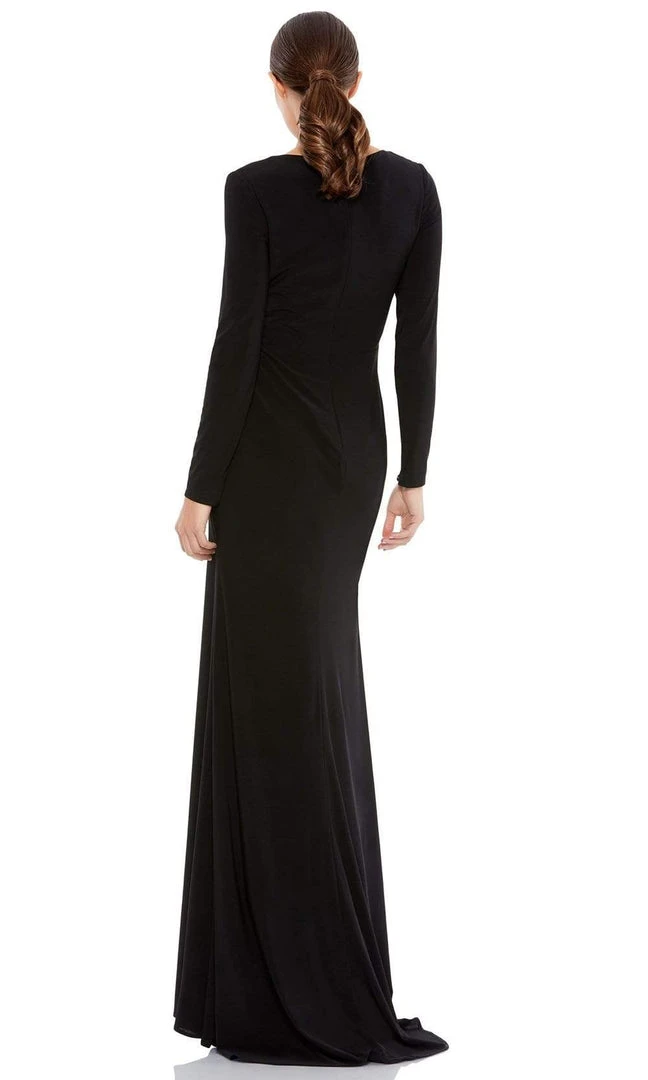 Ieena Duggal - 26514 Long Sleeve Fitted Gown With Plunging Neckline 4 Ieena Duggal - 26514 Long Sleeve Fitted Gown With Plunging Neckline