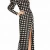 Ieena Duggal - 26515 Puff Long Sleeve Polkadot Dress