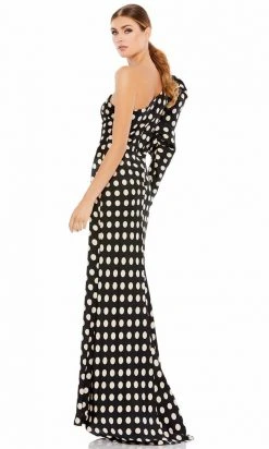 Ieena Duggal - 26515 Puff Long Sleeve Polkadot Dress