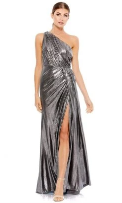 Ieena Duggal - 26537 One Shoulder Grecian Metallic Gown 9 Ieena Duggal - 26537 One Shoulder Grecian Metallic Gown