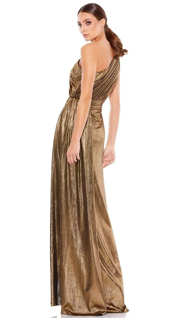 Ieena Duggal - 26537 One Shoulder Grecian Metallic Gown 4 Ieena Duggal - 26537 One Shoulder Grecian Metallic Gown