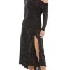 Ieena Duggal - 26551I Draped Long Sleeve Sequin Dress 1 Ieena Duggal - 26551I Draped Long Sleeve Sequin Dress