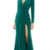 Ieena Duggal - 26554I Long Sleeve High Slit Dress 2 Ieena Duggal - 26554I Long Sleeve High Slit Dress