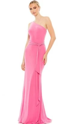 Ieena Duggal 26581 - One Shoulder Jerser Gown