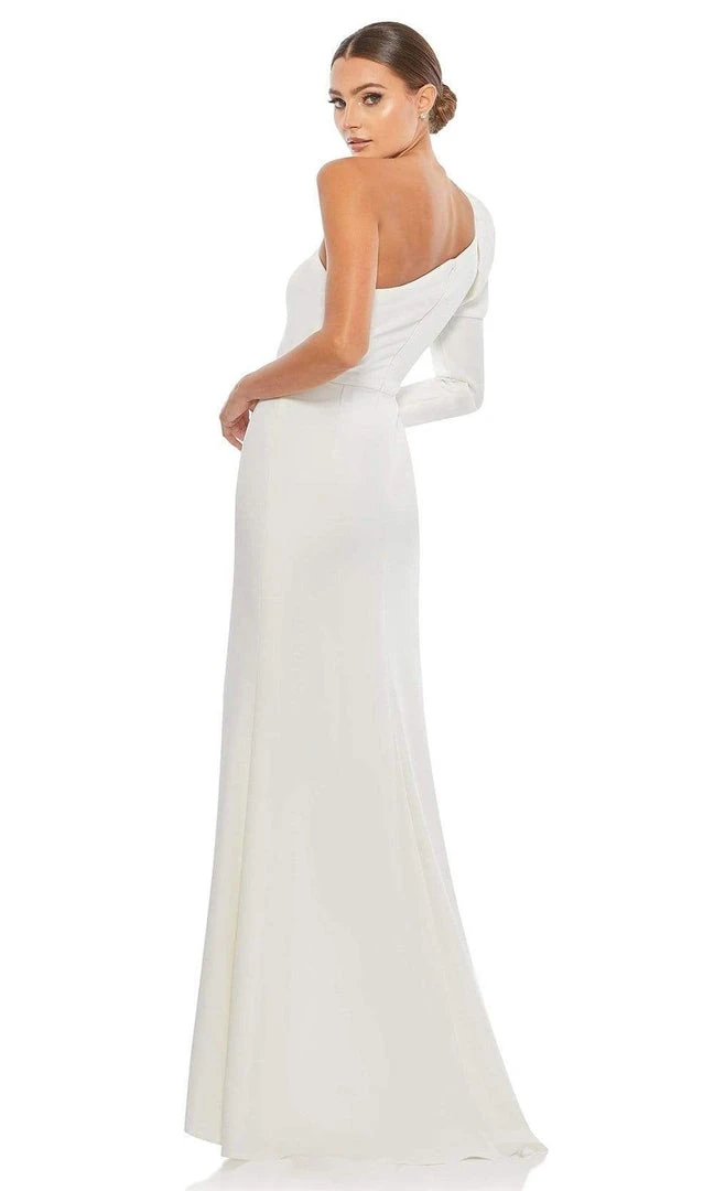 Ieena Duggal - 26592I Puff Long Sleeve One Shoulder Gown 9 Ieena Duggal - 26592I Puff Long Sleeve One Shoulder Gown