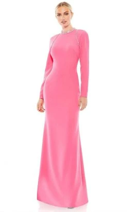 Ieena Duggal 26612 - High Neck Long Sleeved Prom Dress