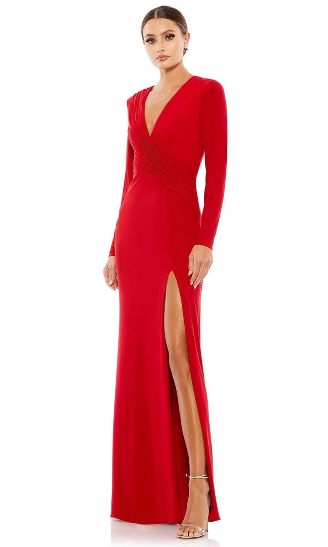 Ieena Duggal 26686 - Long Sleeves Deep V-neck Evening Gown 7 Ieena Duggal 26686 - Long Sleeves Deep V-neck Evening Gown