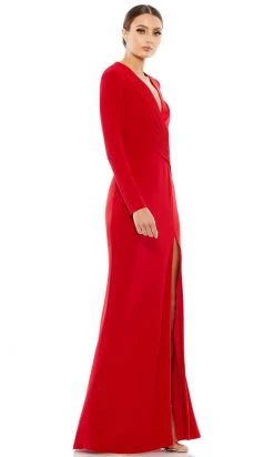 Ieena Duggal 26686 - Long Sleeves Deep V-neck Evening Gown 17 Ieena Duggal 26686 - Long Sleeves Deep V-neck Evening Gown