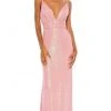 Ieena Duggal - 26945 Plunging Tiny Sequined Long Gown 2 Ieena Duggal - 26945 Plunging Tiny Sequined Long Gown