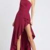 Ieena Duggal - 49089 Asymmetric Flowy Slit Dress