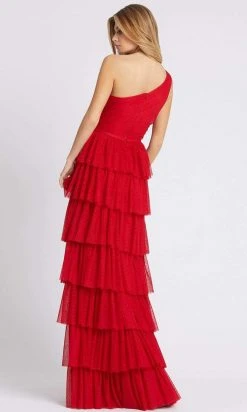 Ieena Duggal - 49102 One Shoulder Long Tiered Dress