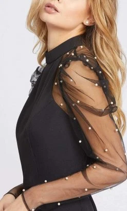 Mac Duggal Ieena Duggal - 49112 Pearl-Ornate Sheer Paneled Dress 7 Mac Duggal Ieena Duggal - 49112 Pearl-Ornate Sheer Paneled Dress