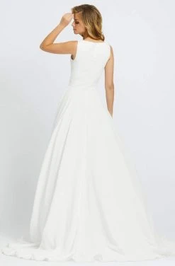 Ieena Duggal - 55272I V-Neckline Plain Long A-line Gown