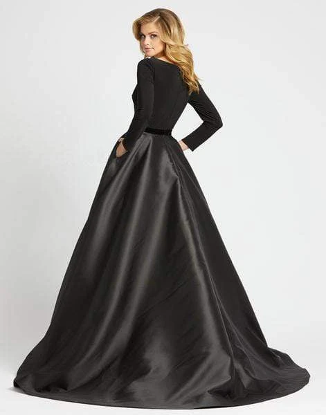 Ieena Duggal - 55274I Long Sleeves V-Neck Long Ball Gown 4 Ieena Duggal - 55274I Long Sleeves V-Neck Long Ball Gown