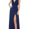 Ieena Duggal - 55283 Draping Waist High Slit Dress 2 Ieena Duggal - 55283 Draping Waist High Slit Dress