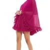 Ieena Duggal - 55407I Jewel Sheer Cape Dress
