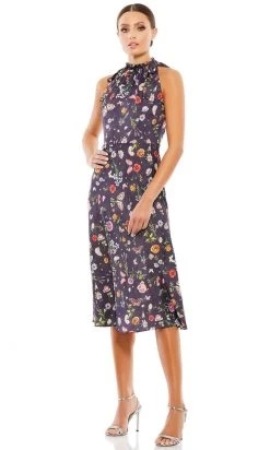 Ieena Duggal 55629 - Floral Print Halter Cocktail Dress