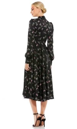 Ieena Duggal 55633 - Bishop Sleeve Keyhole Cocktail Dress