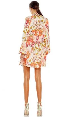 Ieena Duggal 55634 - Bishop Long Sleeve High Neck Short Dress 6 Ieena Duggal 55634 - Bishop Long Sleeve High Neck Short Dress