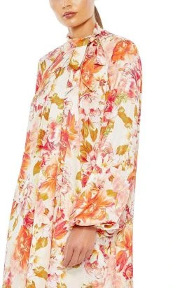 Ieena Duggal 55634 - Bishop Long Sleeve High Neck Short Dress 7 Ieena Duggal 55634 - Bishop Long Sleeve High Neck Short Dress