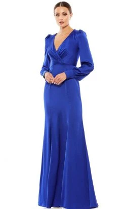Ieena Duggal 55635 - Deep V-neck Long Dress