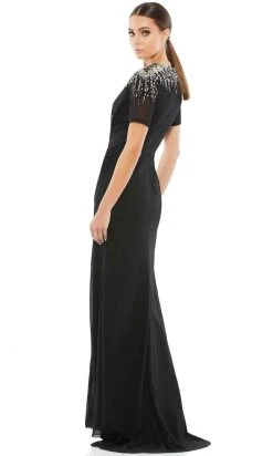 Ieena Duggal 55704 - Embellished Shoulders V-Neck Long Dress 6 Ieena Duggal 55704 - Embellished Shoulders V-Neck Long Dress