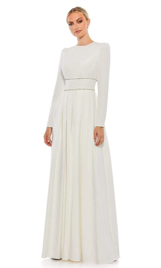 Ieena Duggal - 55705 Long Sleeve Jeweled A-Line Dress 7 Ieena Duggal - 55705 Long Sleeve Jeweled A-Line Dress