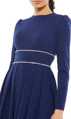 Ieena Duggal - 55705 Long Sleeve Jeweled A-Line Dress 9 Ieena Duggal - 55705 Long Sleeve Jeweled A-Line Dress