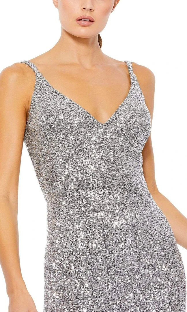 Ieena Duggal - 67717 Sequined Plunging V Neck Sheath Dress 5 Ieena Duggal - 67717 Sequined Plunging V Neck Sheath Dress