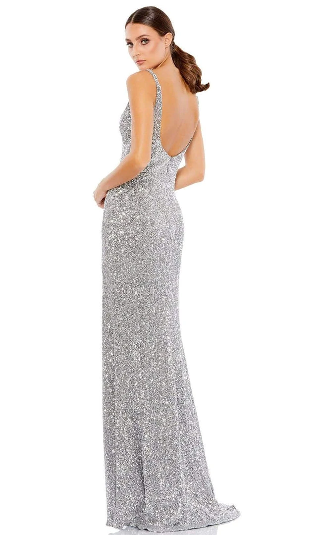 Ieena Duggal - 67717 Sequined Plunging V Neck Sheath Dress 4 Ieena Duggal - 67717 Sequined Plunging V Neck Sheath Dress