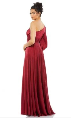 Ieena Duggal - 67866I One Shoulder Satin A-Line Gown