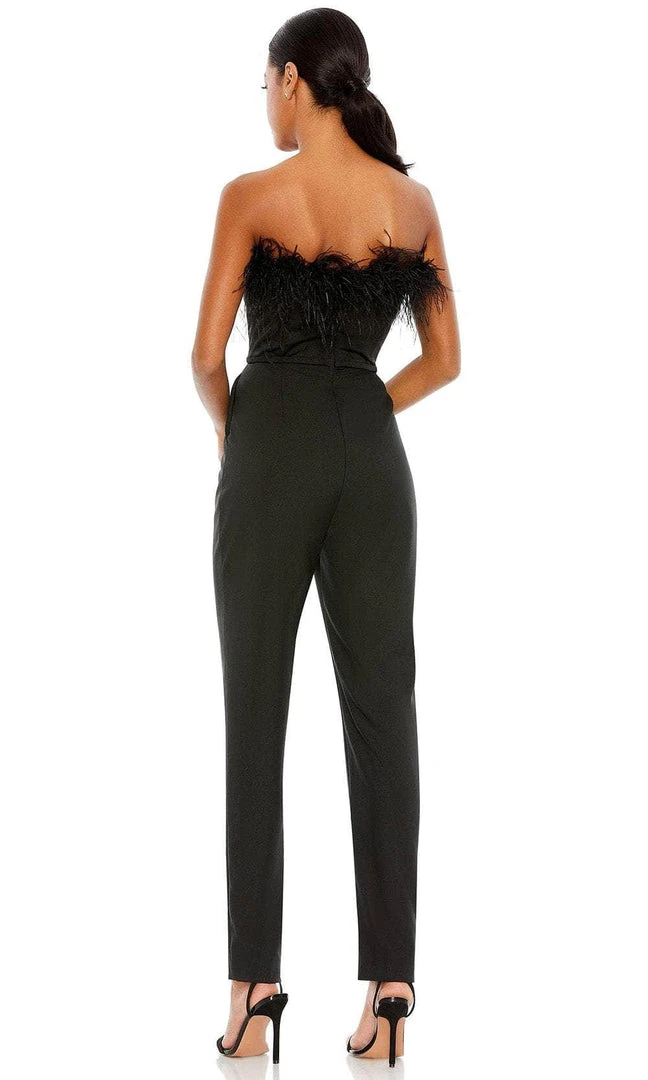 Ieena Duggal 68146 - Feathered Strapless Formal Jumpsuit 4 Ieena Duggal 68146 - Feathered Strapless Formal Jumpsuit