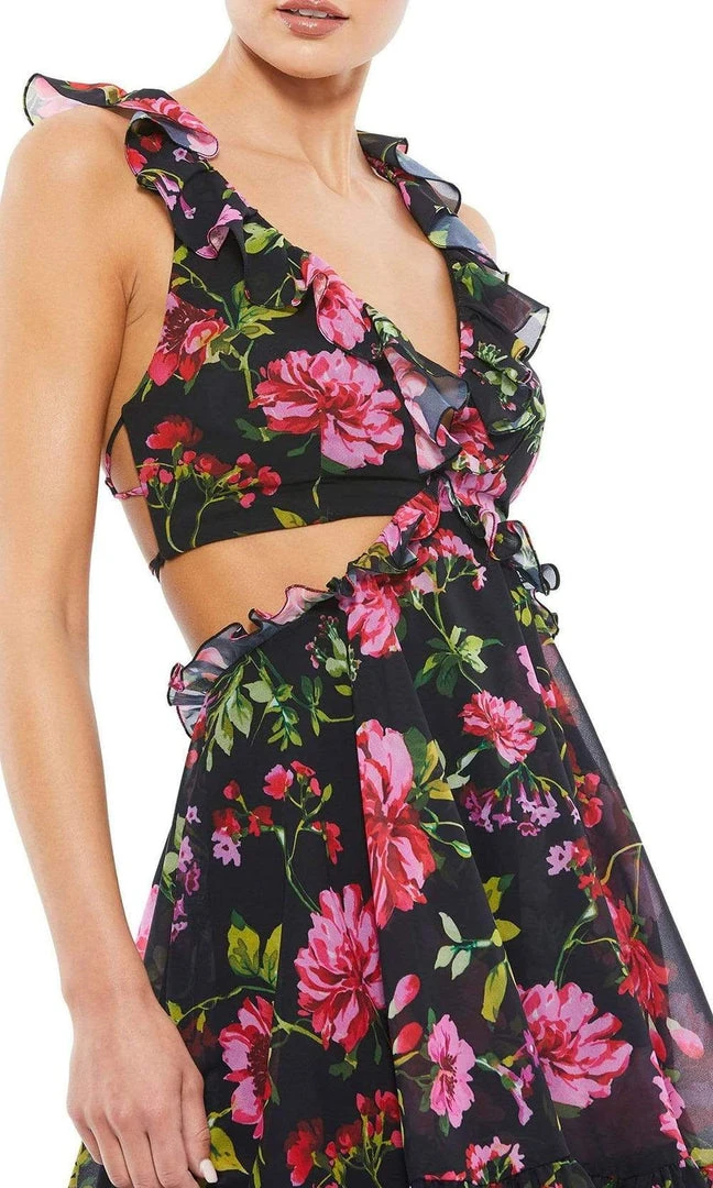 Ieena Duggal - 9155I Sexy Floral Open Back Dress 5 Ieena Duggal - 9155I Sexy Floral Open Back Dress