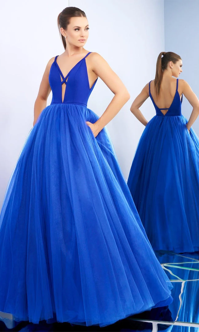 Ieena Duggal - Plunging V Neck Ballgown 26028I Mac Duggal 3 Ieena Duggal - Plunging V Neck Ballgown 26028I Mac Duggal