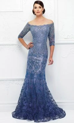 Ivonne D 118D07W - Lace Trumpet Evening Gown Ivonne D For Mon Cheri