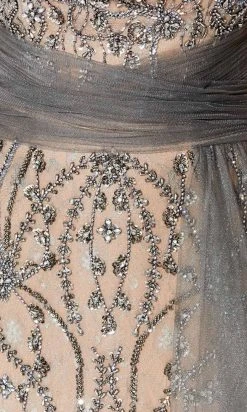 Ivonne D 122D62 - Beaded Tulle Overskirt Sheath Gown Ivonne D For Mon Cheri 9 Ivonne D 122D62 - Beaded Tulle Overskirt Sheath Gown Ivonne D For Mon Cheri