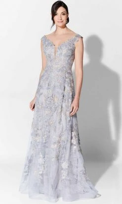 Ivonne D For Mon Cheri Ivonne D 122D63 - Fine Embroidered A Line Gown