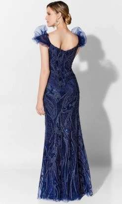 Ivonne D For Mon Cheri Ivonne D 122D64 - Off Shoulder Beaded Evening Gown 8 Ivonne D For Mon Cheri Ivonne D 122D64 - Off Shoulder Beaded Evening Gown